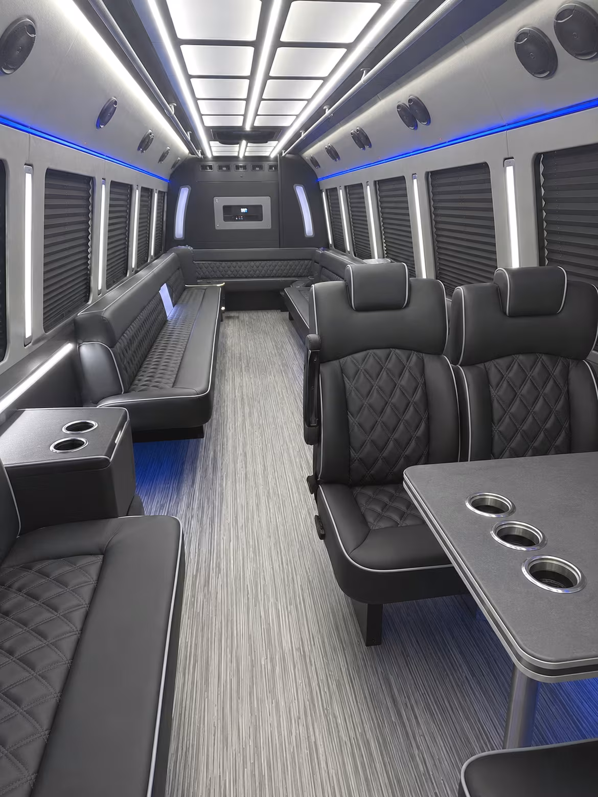 livermore 25 passenger party bus inside